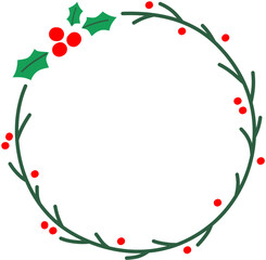 Christmas Red Berry Wreath Circle