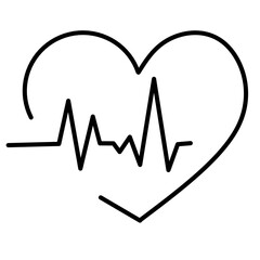 Heart beat line. Thin line vector of signs for infographic  logo  app development and website design. Heart rhythm 