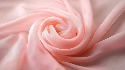 Soft pink chiffon fabric with elegant folds.