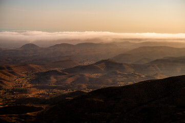 Landscape of the southern Tunisia between the villages of Matmata and Toujane.