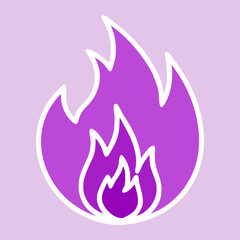 flame icon set vector isolated bright background