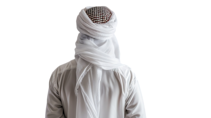 Man in White Thobe and Ghutra