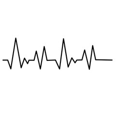 Heart beat line. Thin line vector of signs for infographic  logo  app development and website design. Heart rhythm 
