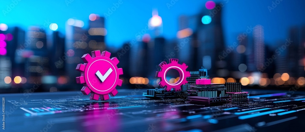 Poster approval for quality control using abstract high-speed technology with a motion blur perspective.