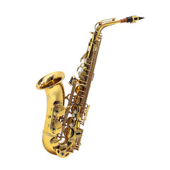 Naklejka premium Golden Saxophone for Music Lovers and Instrument Enthusiasts on Transparent Background