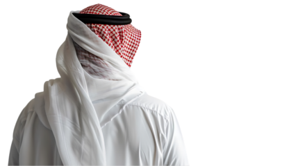 Arab Man in Thobe and Keffiyeh