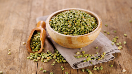 bowl filled with dried split green peas