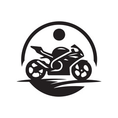 Versatile Sports Bike Silhouette Vector for Creative Projects