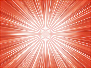 激しく鮮やかにスパークする集中線背景素材_レッド