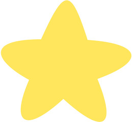 Christmas Yellow simple Star shape Illustration