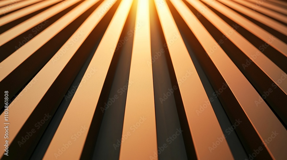Poster abstract lines with warm sunlight creating a dynamic perspective.