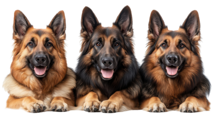 german shepherd dog isolated on white background