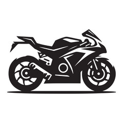 Creative Sports Bike Silhouette Icon for Digital Use