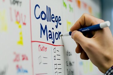 College Major Planning on Whiteboard