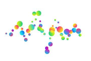 Colorful flying confetti decoration vector background. Rainbow round elements carnival decor. Surprise burst falling confetti. Prize event decoration illustration. Gift streamers.