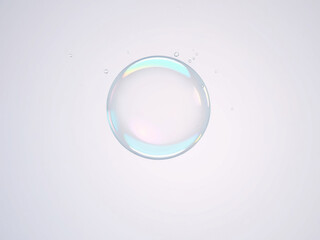Bursting soap bubble in slow motion, releasing a shimmering droplet spray into the air,  slow motion video,  shimmer,  aquatic imagery