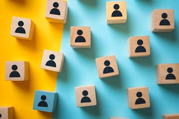 Equal Opportunity Team Flat Lay Personnel Symbol Concept