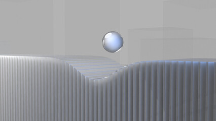 3D abstract wave concept 