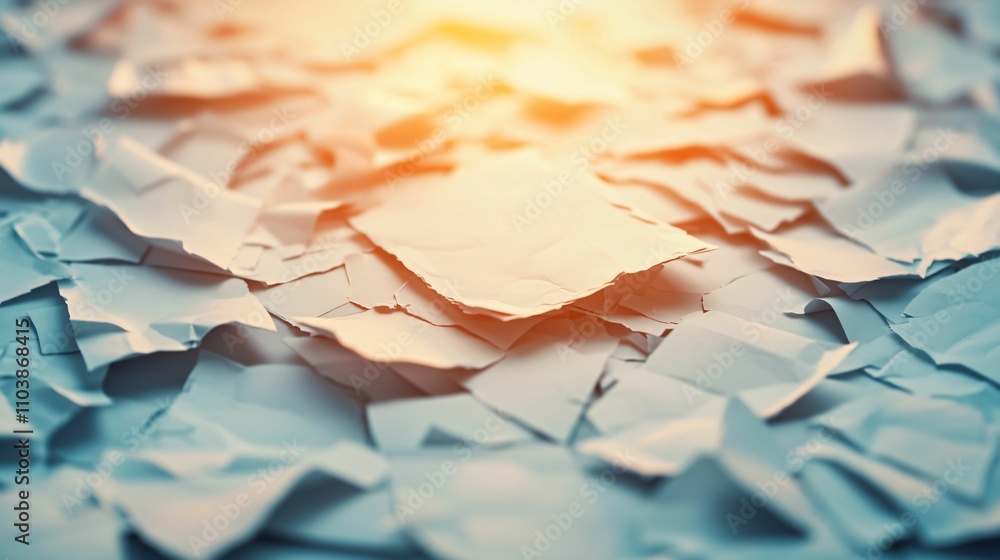 Poster paper join us. textured crumpled paper background with soft lighting.