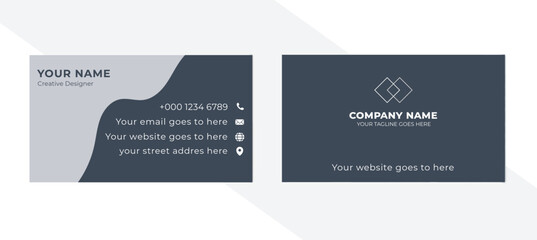 Business card design template, Clean professional business card template, visiting card, business card template