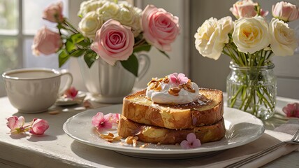 French toast for Morning Breakfast ,food , French toast