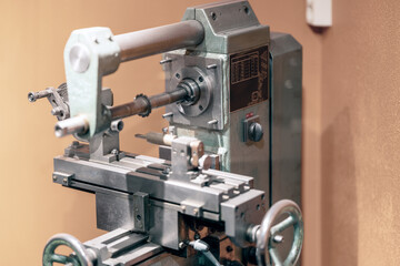 clock production machinery. tools, parts and mechanical concept.