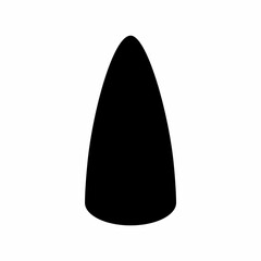 Nail shape icon. Flat image