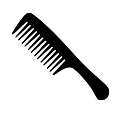 Comb icon silhouette. Vector image