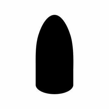 recommend clip art: Nail shape icon. Flat image