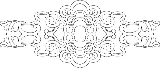 Vector sketch illustration silhouette design ornament decoration floral natural abstract classic vintage ethnic traditional