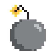 video game item pixelated bomb