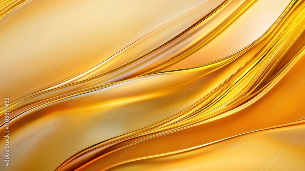Poster abstract golden flowing stream of dynamic light and texture for modern design concepts