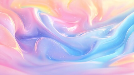 Obraz premium A soft, colorful abstract background with flowing pastel hues and subtle sparkles.