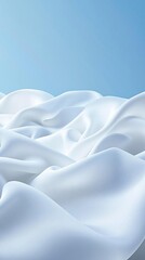 Obraz premium Close up detail of white fabric with subtle waves, gentle, ripple, luxurious, background