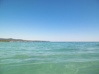 Tyrrhenian sea in Vada, Tuscany, Italy.