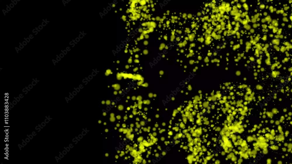 Poster dark abstract background with glowing particles . abstract colored pattern on black background,golde