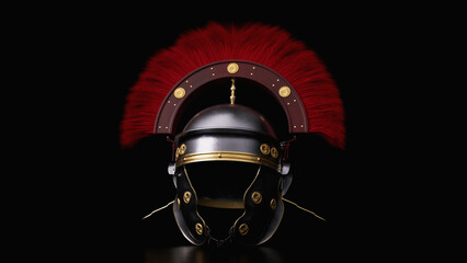 The helmet of a Roman centurion