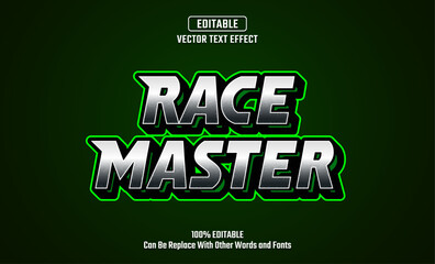 Race Master Editable Vector Text Effect.