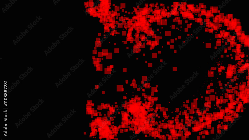 Aufkleber dark abstract background with glowing particles . abstract dark red texture of a grunge concrete wal