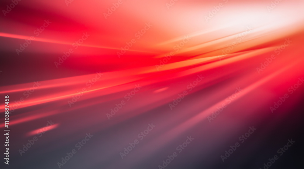 Wall mural abstract background with soft red and orange light flows symbolizing motion