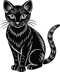 Cats and dogs silhoutte vector styles