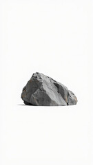 Naklejka premium isolated gray and brown rock against white background, geological formations, geological features, earthy tones, stone rocks