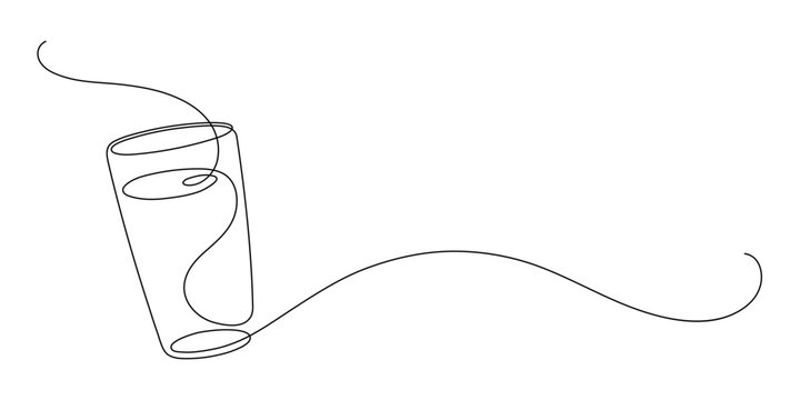 recommend clip art: Glass of water, or cocktail. Continuous line drawing.