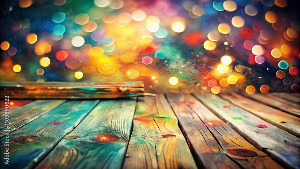 Poster textured painted panel background with bokeh effect for unique artistic displays and creative design