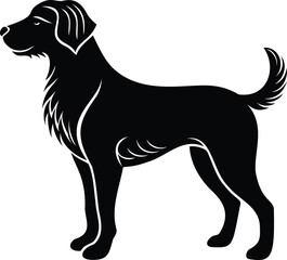 Cats and dogs silhoutte vector styles