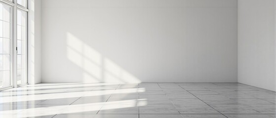 Obraz premium Painted concrete floor in a minimalist living room, living room, design, contemporary
