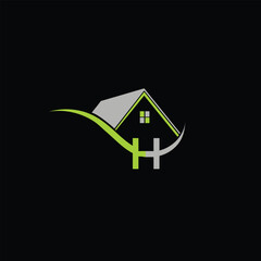 Letter H House Logo Design Template Inspiration, Vector Illustration.