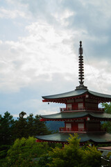 Japan Fujiyoshida Arakura Fujiyoshida Chureito Pagoda Sengen Shrine