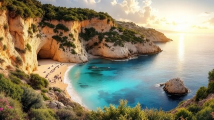 Obraz premium Comino Island, Malta: breathtaking panoramic views.