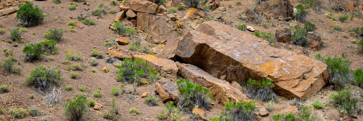 Rocks of la buitrera canyon, piedra parada, chubut, argentina